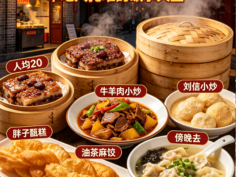 西安洒金桥美食攻略：本地人扎堆的碳水天堂，人均20吃到扶墙