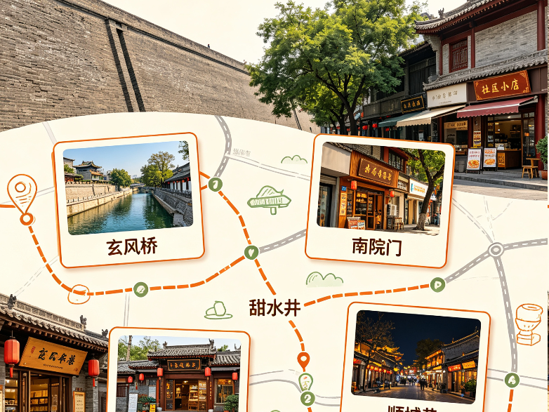 西安本地人私藏的老街美食地图：玄风桥、南院门、甜水井