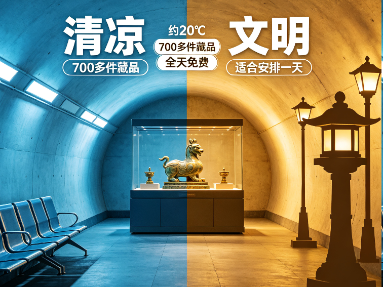 西安人防纳凉中心+古灯博览馆：两个免费好去处，本地人都不一定知道